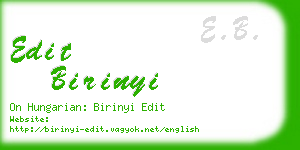 edit birinyi business card